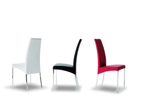 Стул AIDA 04.01 (G093 хром/ TR505 белый, экокожа)