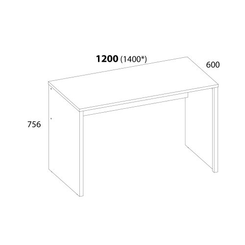 DOORSET, Стол письменный 120. Цвет ДУБ НАВАРРА