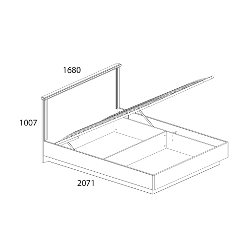 VALENCIA, Кровать 160 с подъемником. Цвет СЕРЫЙ