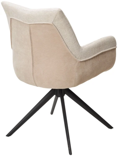 Стул PONTUS 360 град. поворот. KN01-05 Бежевый/ BZ1046-11 Бежевый/ Черный, ®DISAUR