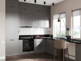 Модульная угловая кухня Сиэль Royal 2600х1600 Platinum Grey МДФ эмаль Модульная угловая кухня Сиэль Royal 2600х1600 Platinum Grey МДФ эмаль