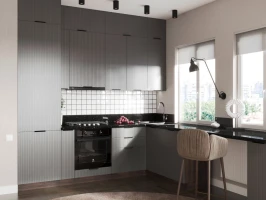 Модульная угловая кухня Сиэль Royal 2600х1600 Platinum Grey МДФ эмаль