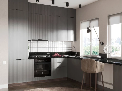 Трехуровневый кухонный гарнитур угловой Сиэль Royal 2600х1600 Platinum Grey МДФ эмаль