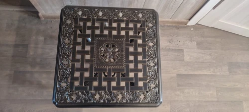 Стол квадратный из литого алюминия Белград «Belgrade» бронза 6365-1