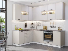 Готовый кухонный гарнитур Флэт-02 Cashmere In 2S