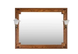 Зеркало Дубэлла 120, со светильником, орех