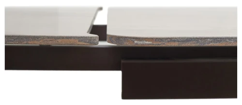 Стол ЭДЕР (EDER) 160 цвет АМБЕР ЖАДЕ (GLOSS AMBER JADE SOLID CERAMIC) / ОРЕХ, ®DISAUR