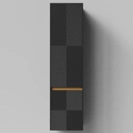 Пенал Аурум 40, пример RAL 9005 Чёрный янтарь, матовая, подвесной, правый