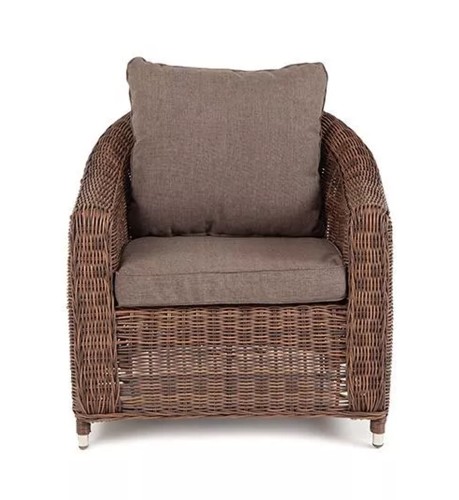 "Кон Панна" кресло из искусственного ротанга, цвет коричневый