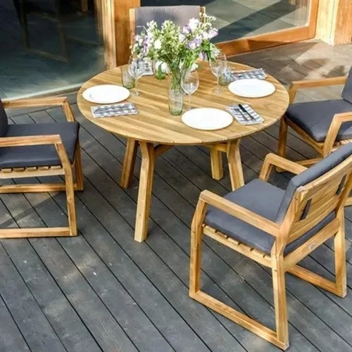 Стол садовый обеденный из акации MODENA круглый 116 см  Joygarden