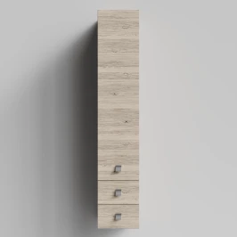 Пенал Квадро 30 подвесной, Дубослив ореховый светлый ПВХ 3445, правый