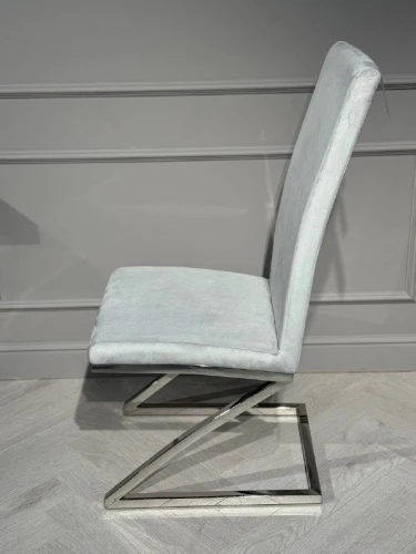 Стул обеденный Палермо MC799-GR-3, 60х46х105 см, серый/глянцевое серебро