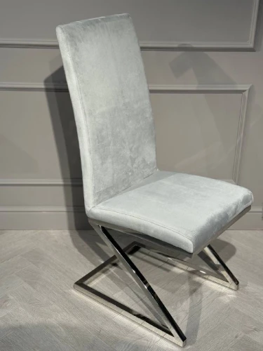 Стул обеденный Палермо MC799-GR-3, 60х46х105 см, серый/глянцевое серебро