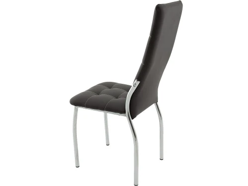 Обеденная группа (Стол Гамбург стекло и 4 стула Чинзано), коричневый