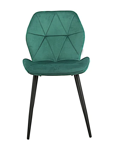 DC826 Стул мягкий, ИЗУМРУД#G62-18 велюр, каркас металл черный КРУГЛЫЙ