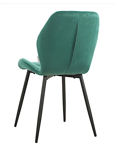 DC826 Стул мягкий, ИЗУМРУД#G62-18 велюр, каркас металл черный КРУГЛЫЙ
