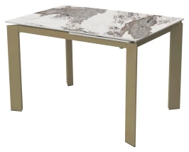 Стол CORNER 120 GLOSS LUXURY PANDORA SOLID CERAMIC / шампань, ®DISAUR