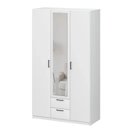 Шкаф трехстворчатый Бали, Белый шагрень