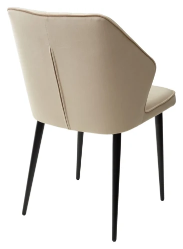 Стул SEATTLE-V БЕЖЕВЫЙ #5, велюр / черный каркас М-City