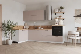 Готовая кухня КГ Угловой 1500х2700 (с пм) , Магнолия  Арника РМ в.2