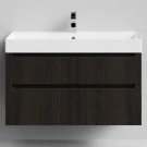 Тумба Бонум 1, 100 подвесной, Дуб цвет 20 Vodok с раковиной в комплекте