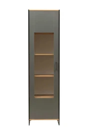 Доната шкаф-витрина 46.01 Дуб Вотан/Диамант серый