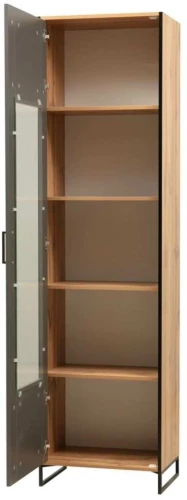 Доната шкаф-витрина 46.01 Дуб Вотан/Диамант серый