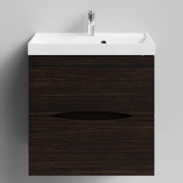 Тумба Лайт 60 подвесной, Палисандр ПВХ 43101 Vodok с раковиной в комплекте