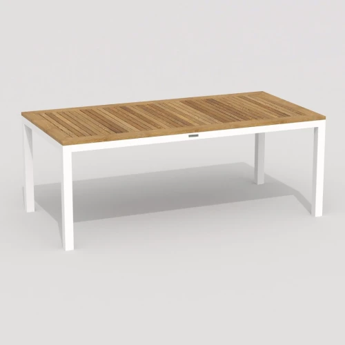 Стол обеденный TELLA  из тика 200x100 белый