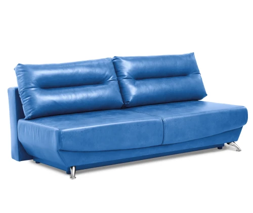Диван еврокнижка Оливер мини, замша синяя,145