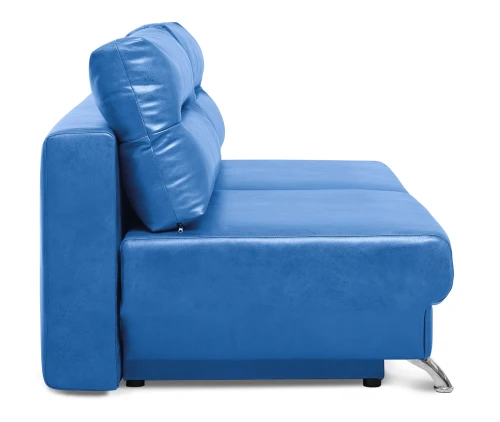 Диван еврокнижка Оливер мини, замша синяя,145