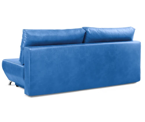 Диван еврокнижка Оливер мини, замша синяя,145