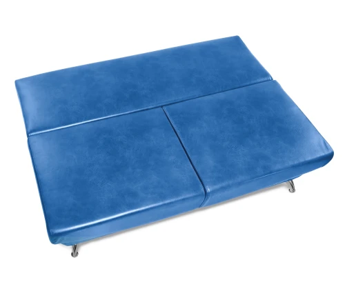 Диван еврокнижка Оливер мини, замша синяя,145