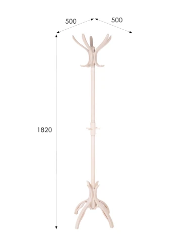 Вешалка напольная В 12Н белый ясень