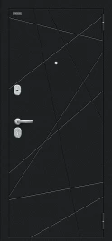 Входная дверь BRAVO Граффити-5 Букле черное/Snow Art 