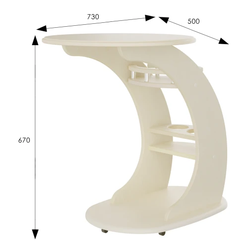 Придиванный столик Люкс дуб шампань