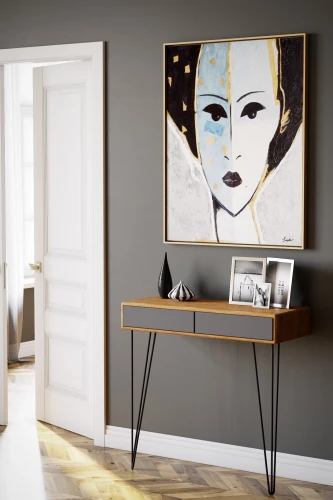 Стол-консоль Телфорд дуб американский/графит