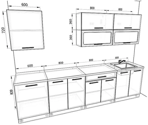 Кухня Базис Комплектация 48
