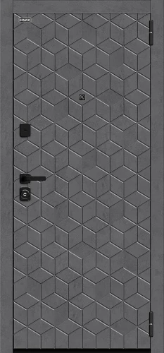 Входная дверь BRAVO Кьюб/SBlack Slate Art/Snow Art