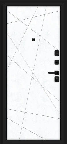 Входная дверь BRAVO Кьюб/SBlack Slate Art/Snow Art