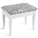 Банкетка Ретро М с ящиком белый, ткань меркурий