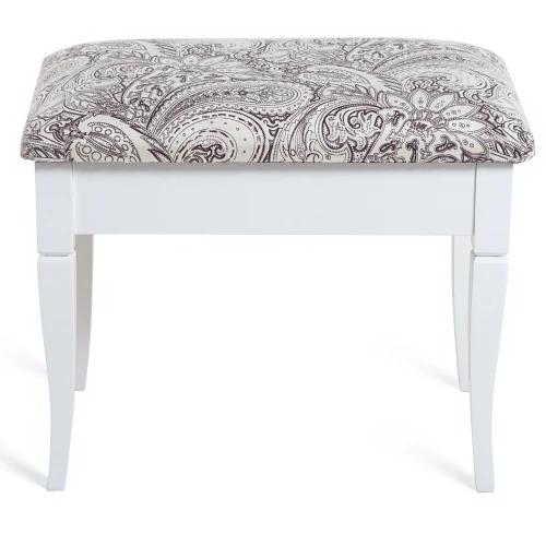 Банкетка Ретро М с ящиком белый, ткань меркурий