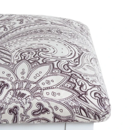 Банкетка Ретро М с ящиком белый, ткань меркурий