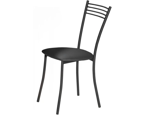 Стул «Хлоя» ДП2-28 кожзам. Темно-серый, каркас Графит