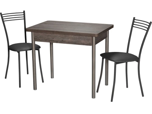 Стул «Хлоя» ДП2-28 кожзам. Темно-серый, каркас Графит