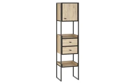 Стеллаж Берген-3, Дуб крафт золотой/Черный