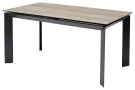 Стол CREMONA 140 KL-61 под дерево, итальянская керамика/ черный каркас, ®DISAUR Стол CREMONA 140 KL-61 под дерево, итальянская керамика/ черный каркас, ®DISAUR