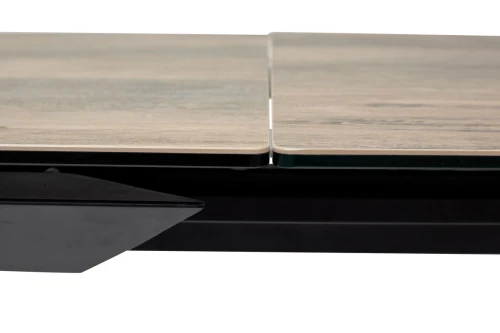 Стол CREMONA 140 KL-61 под дерево, итальянская керамика/ черный каркас, ®DISAUR