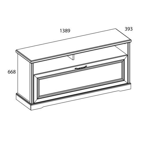 TOSCANA NEW, Тумба RTV 1D2N. Цвет ПЕРСИДСКИЙ ЖЕМЧУГ/КАНЬОН
