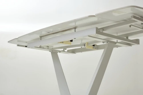 Стол ALATRI 120 GLOSS STATUARIO WHITE SOLID CERAMIC / WHITE, ®DISAUR